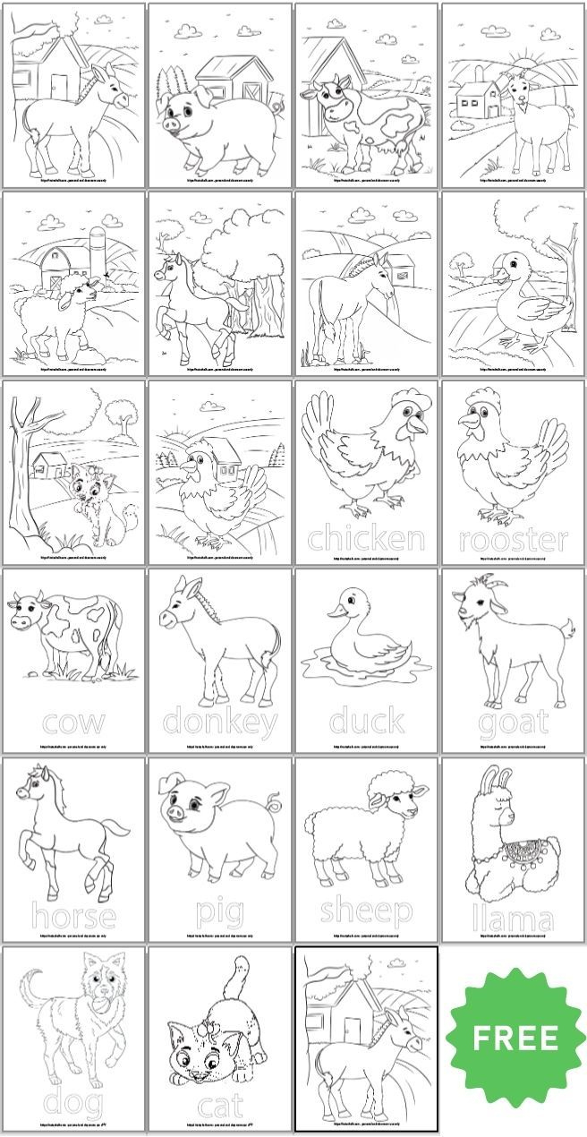 21+ Free Farm Animal Coloring Page Printables | Farm Animal regarding Free Printable Farm Animal Cutouts