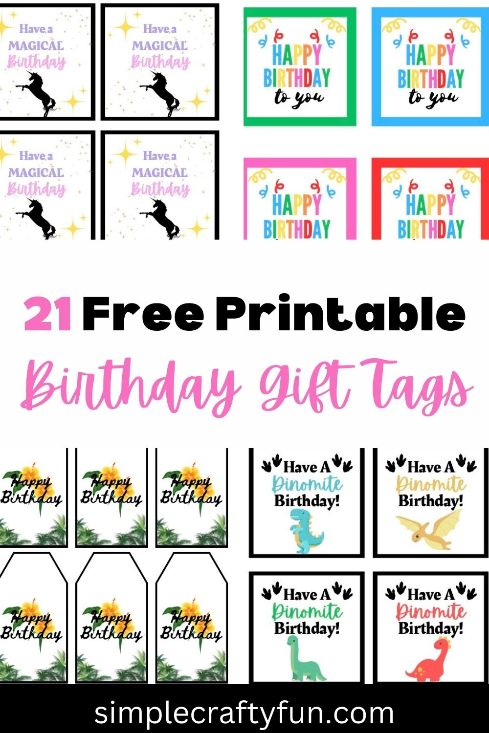 21 Free Printable Happy Birthday Gift Tags And Templates - throughout Free Printable Birthday Tag Templates