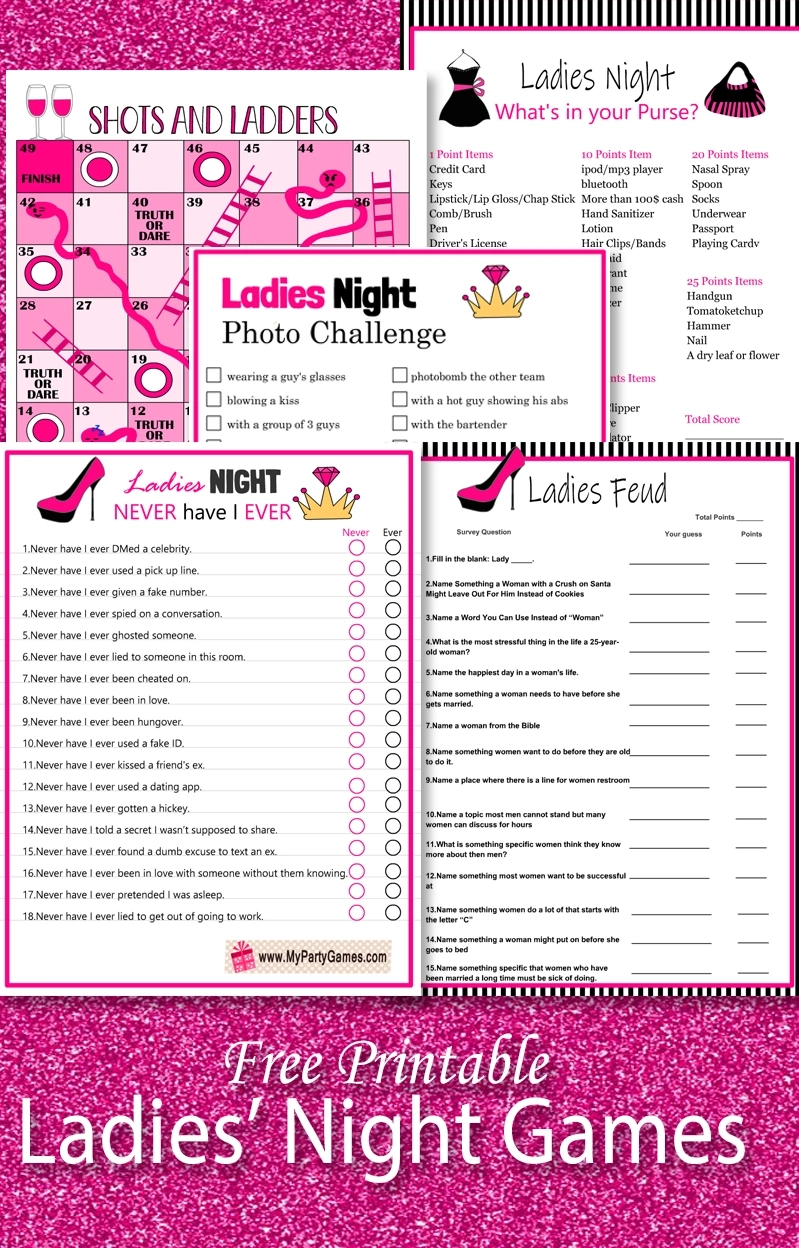 21 Free Printable Ladies&amp;#039; Night Games in Free Printable Women&amp;#039;S Party Games