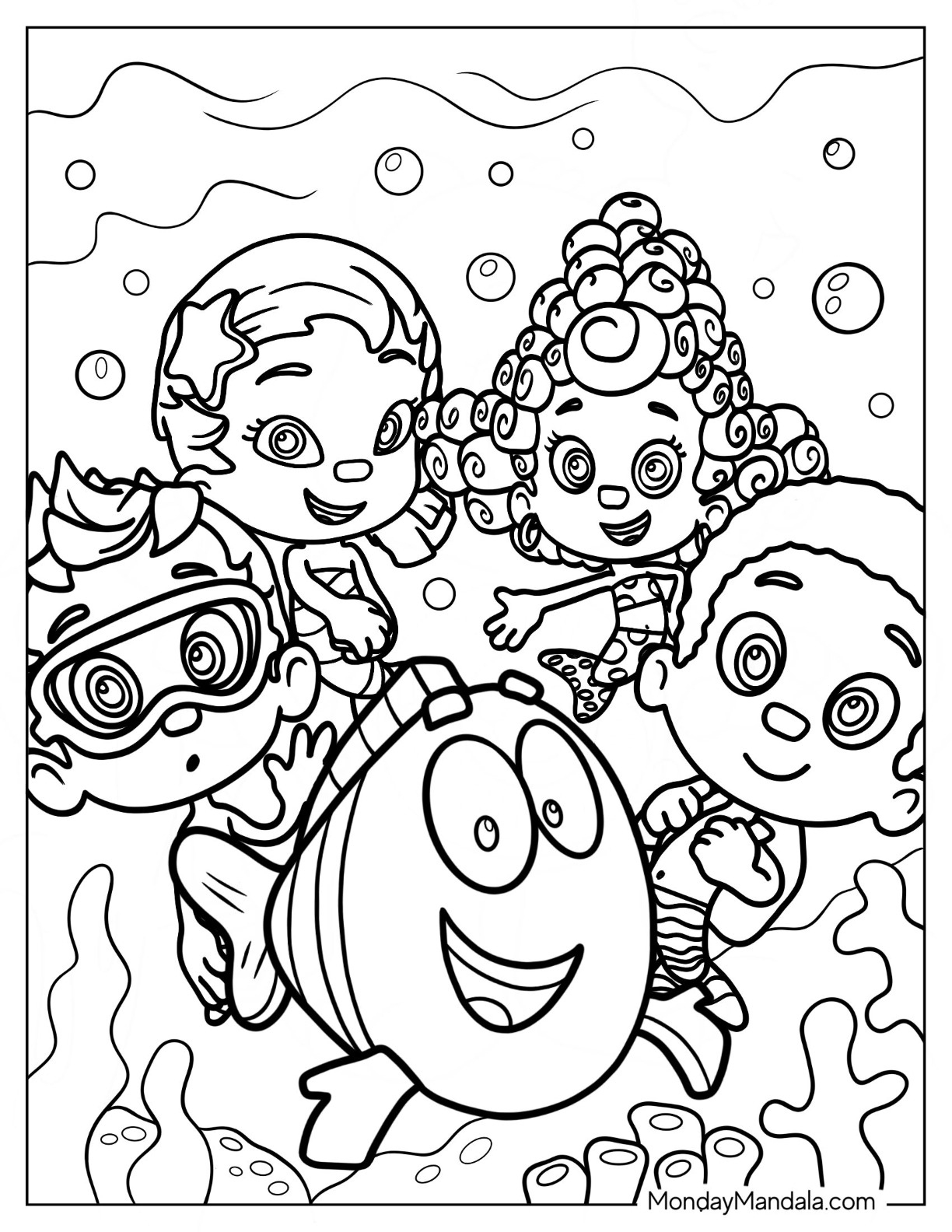 22 Bubble Guppies Coloring Pages (Free Pdf Printables) intended for Bubble Guppies Free Printables