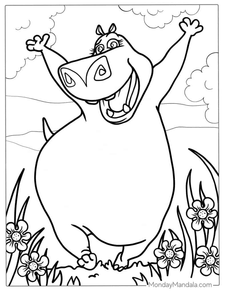 22 Hippo Coloring Pages (Free Pdf Printables) regarding Free Printable Hippo Coloring Pages