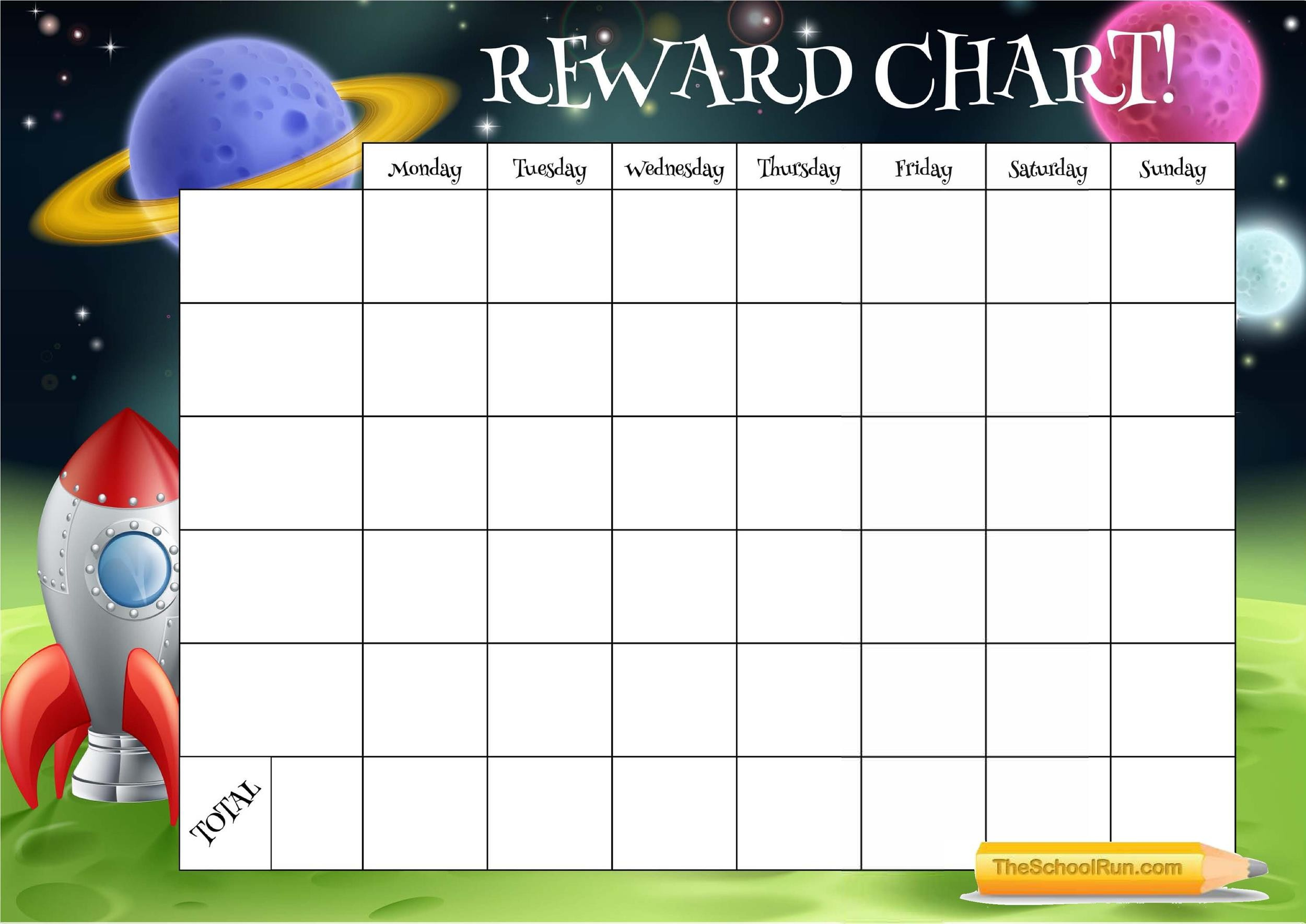 22 Printable Reward Charts For Kids (Pdf, Excel &amp;amp; Word) for Reward Charts For Toddlers Free Printable