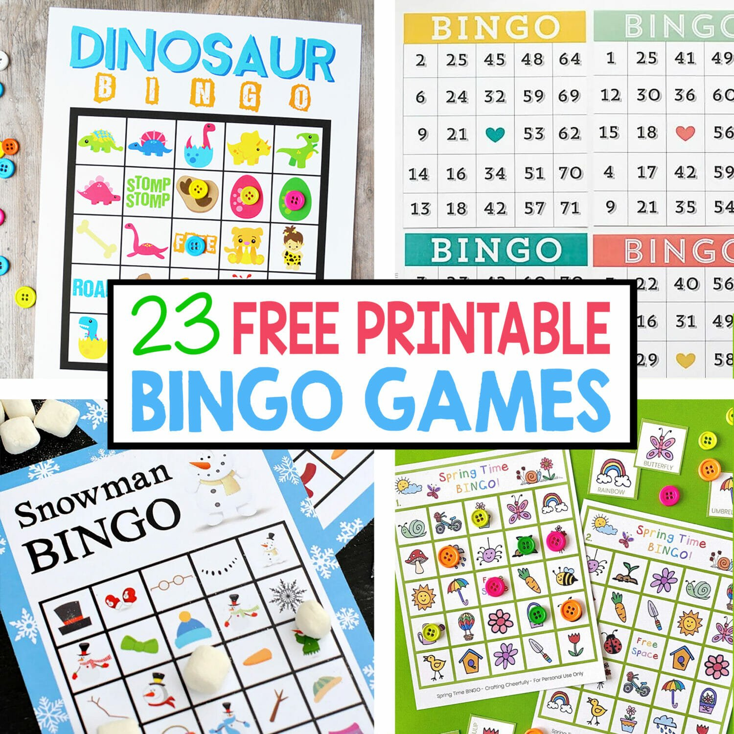 23 Free Printable Bingo Games - Crafting Cheerfully throughout Free Printable Bingo Games