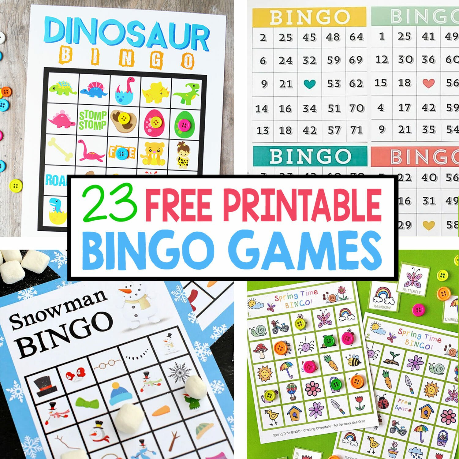 23 Free Printable Bingo Games - Crafting Cheerfully with regard to Free Bingo Printable