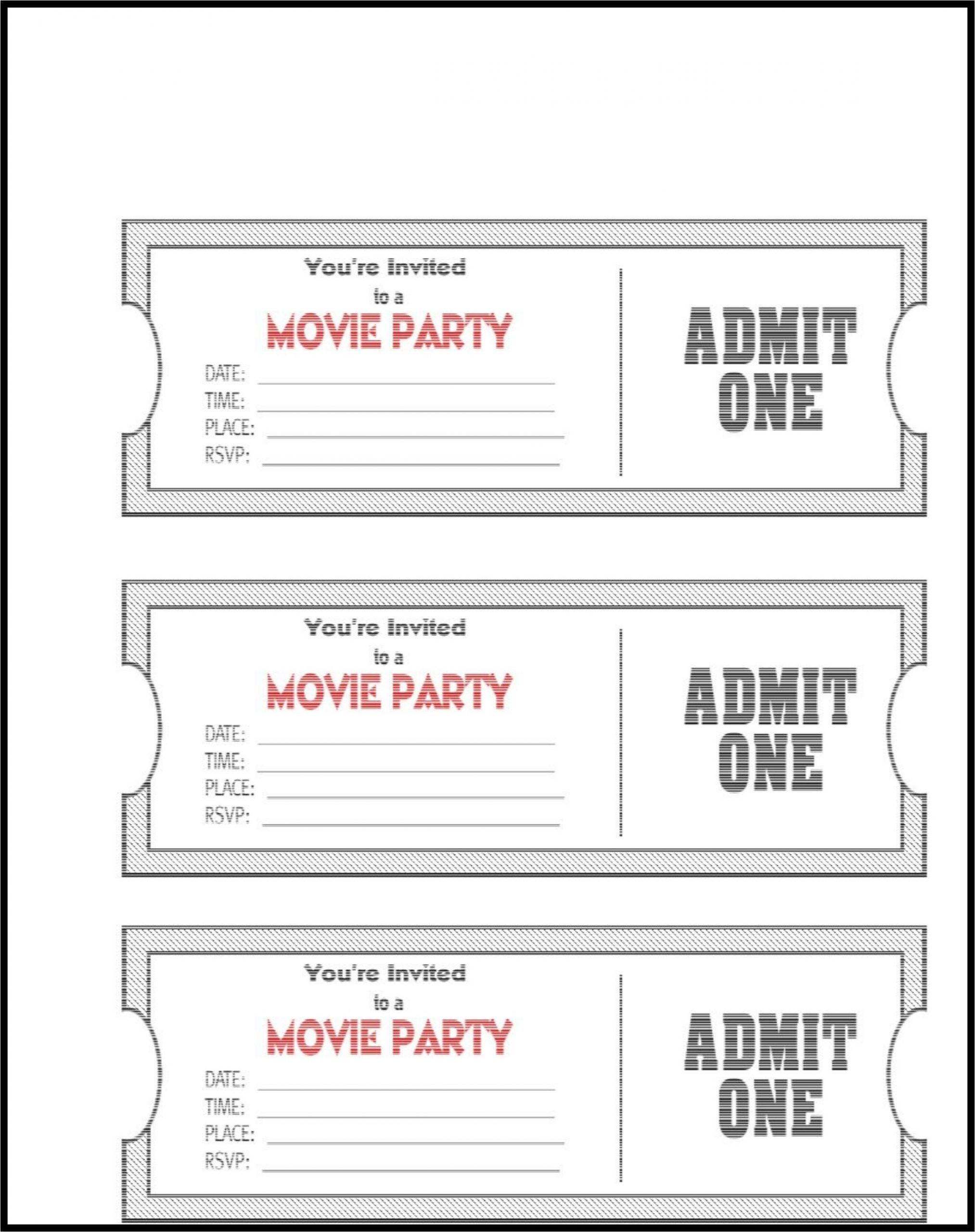 24+ Editable Ticket Template Free | Ticket Template Free, Movie inside Free Printable Movie Tickets