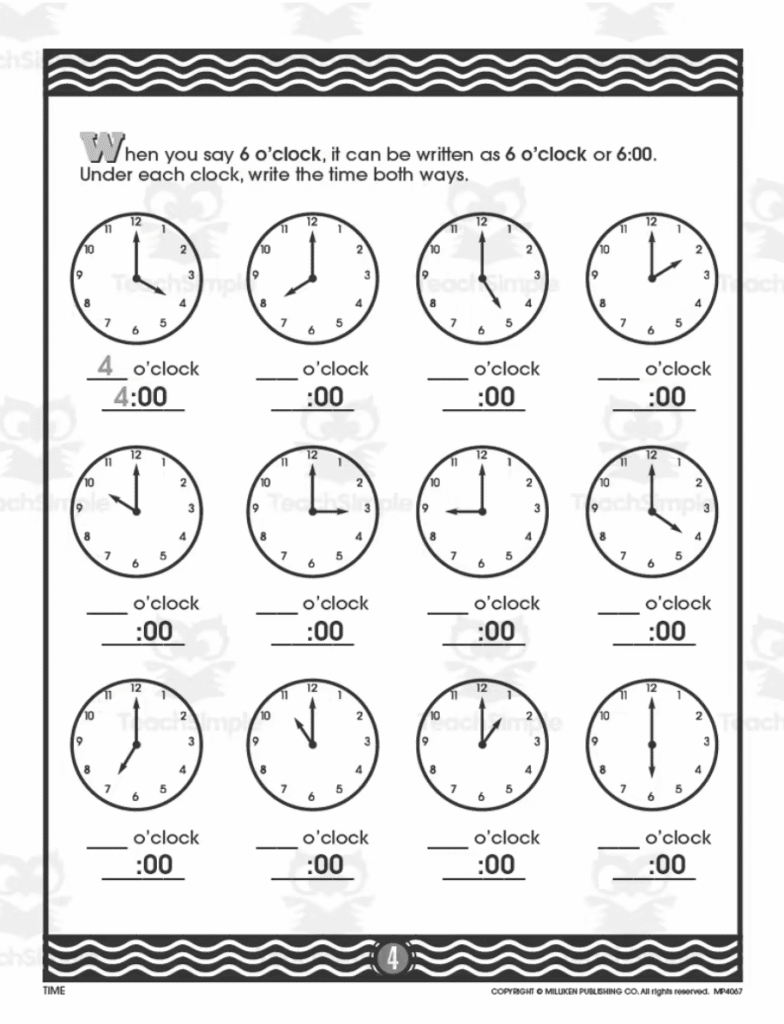 24 Of The Best 1St Grade Time Worksheets - The Teach Simple Blog with regard to Free Printable Telling Time Worksheets For 1St Grade