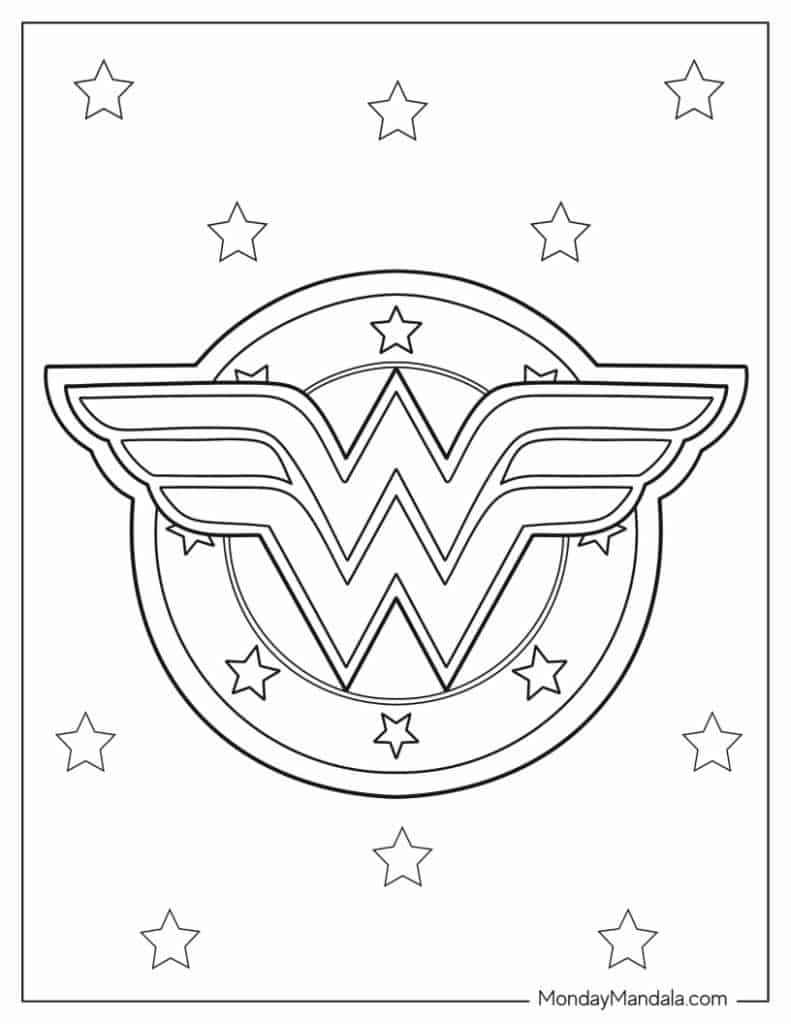 24 Wonder Woman Coloring Pages (Free Pdf Printables) inside Free Wonder Woman Printables