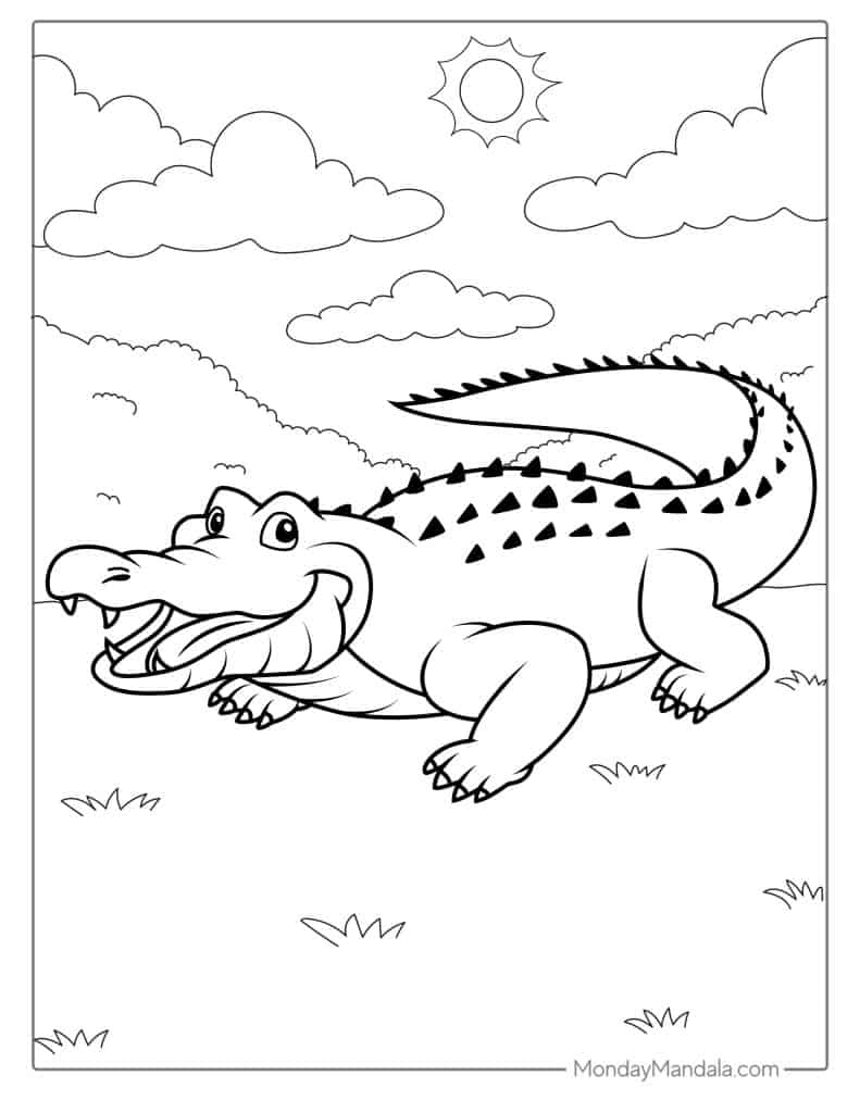 25 Crocodile Coloring Pages (Free Pdf Printables) with Free Printable Pictures of Crocodiles