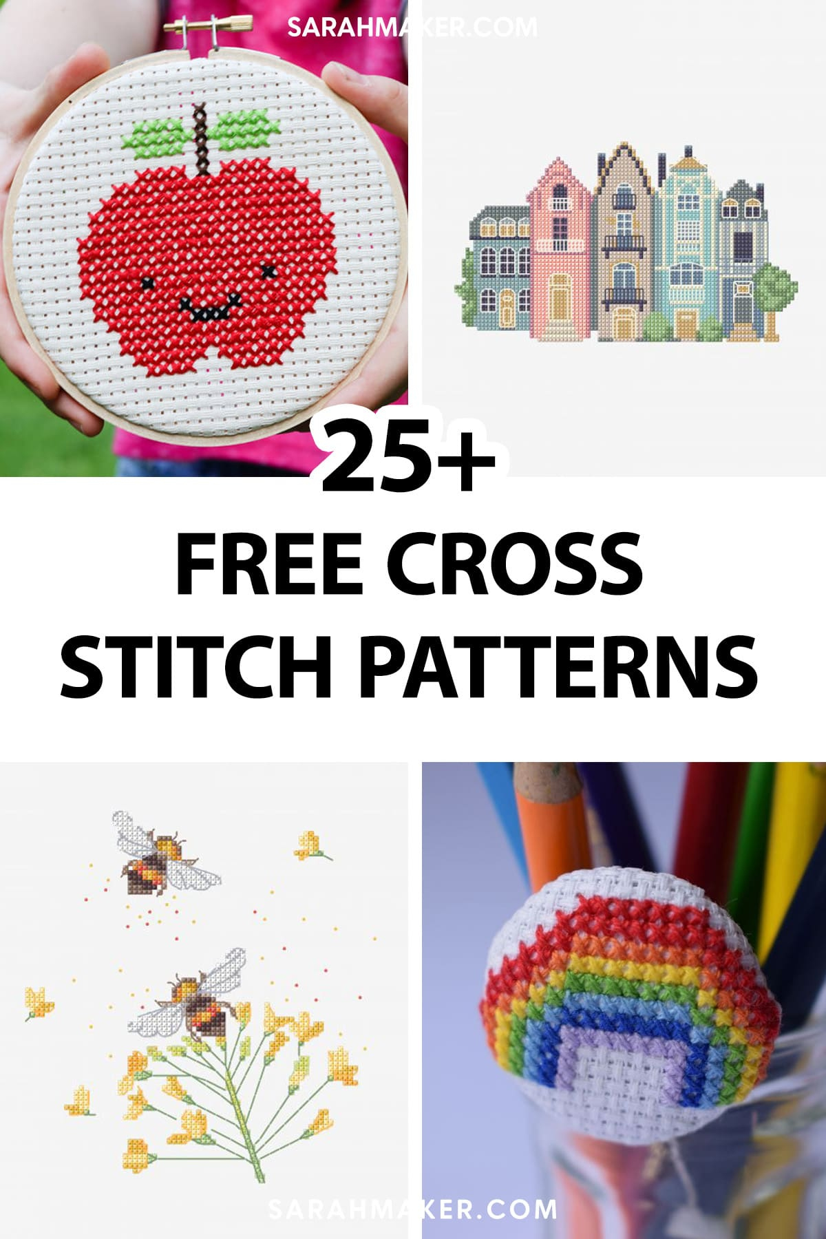 25 Free Cross Stitch Patterns For All Skill Levels - Sarah Maker pertaining to Cross Stitch Patterns Free Printable