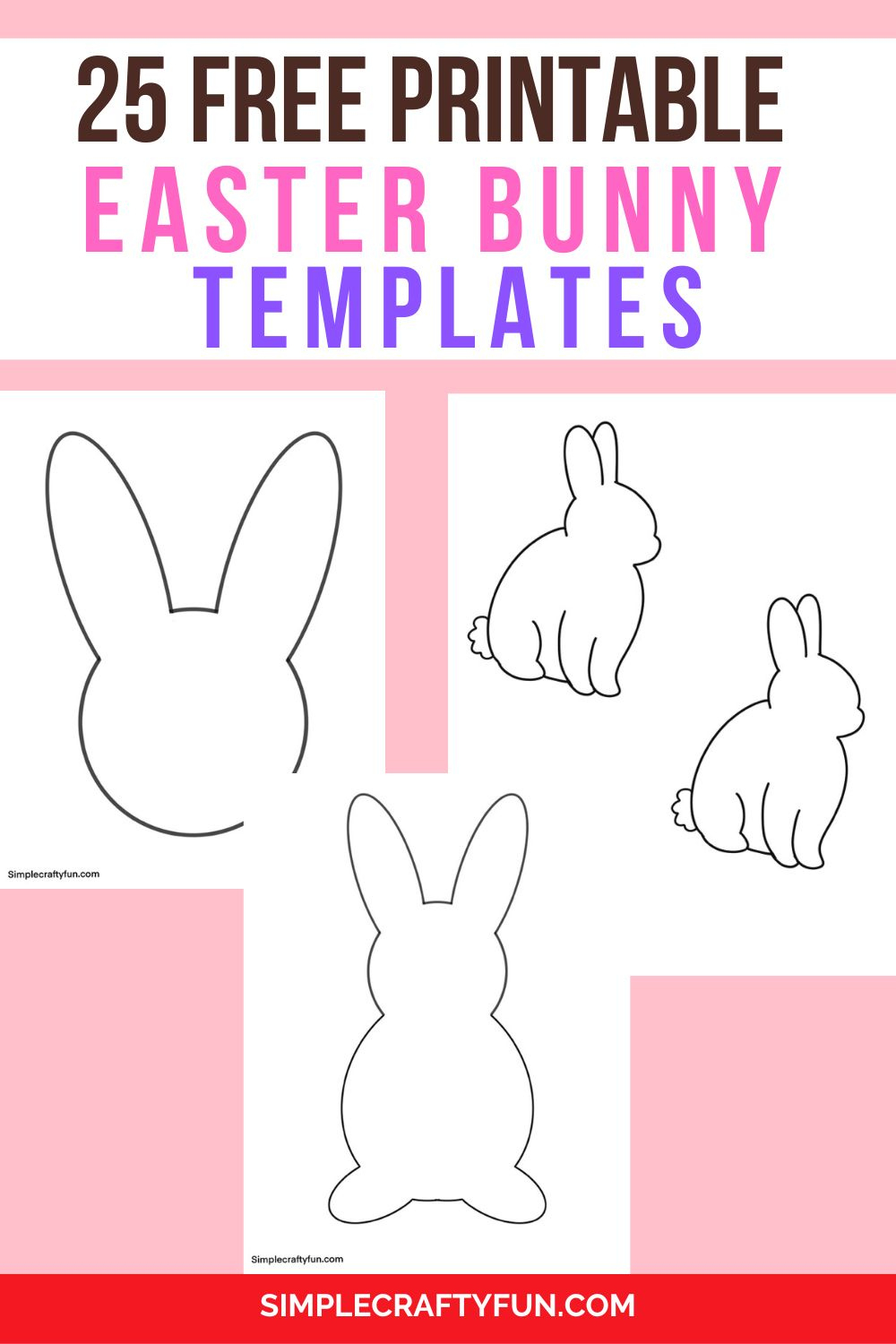 25 Free Printable Easter Bunny Template - regarding Free Printable Rabbit Template