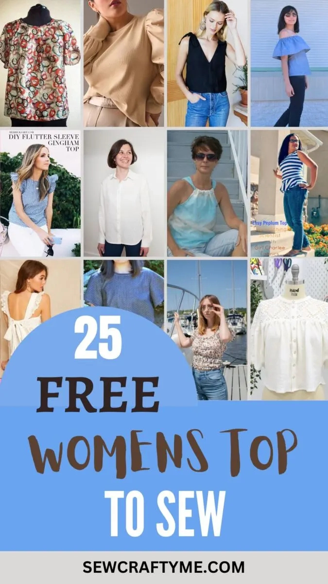 25 Free Women&amp;#039;S Top Sewing Patterns - Sew Crafty Me inside Free Printable Blouse Sewing Patterns