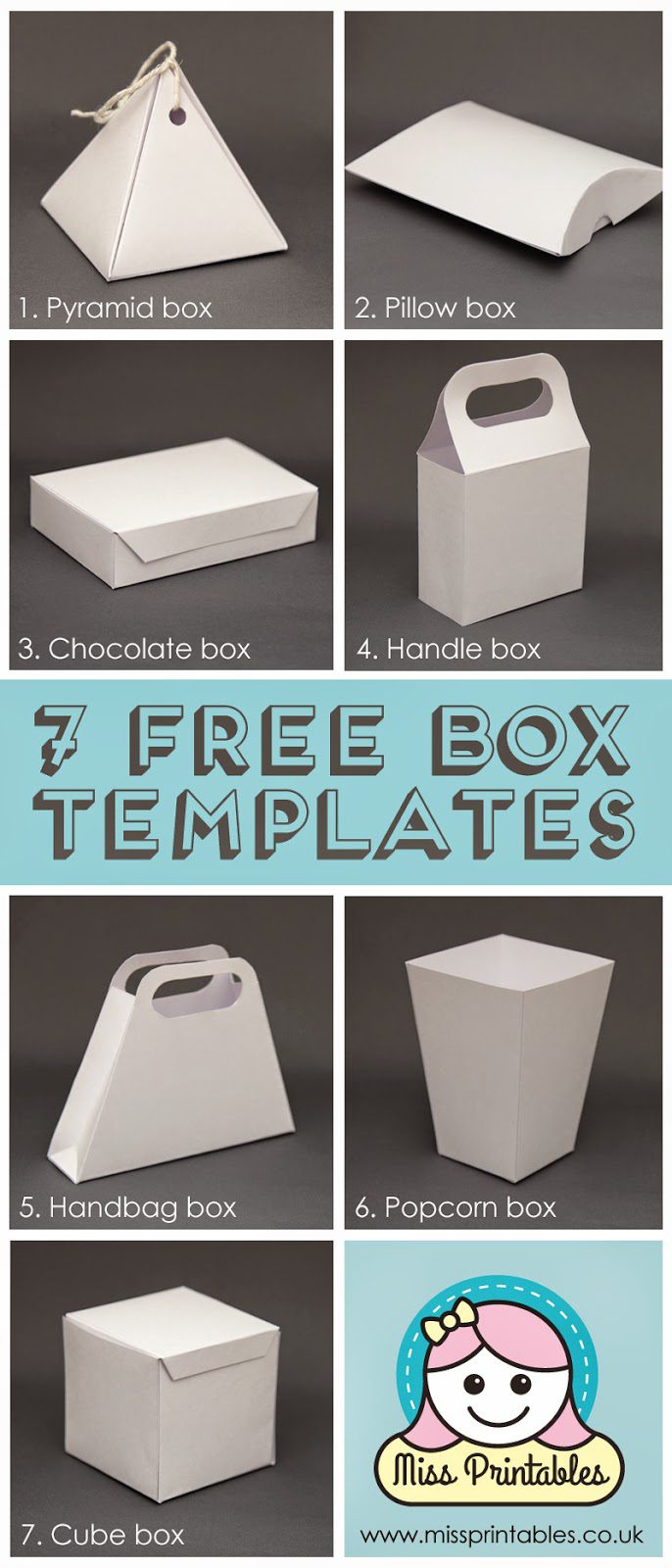 25 Plus Awesome Free Paper Box And Bag Templates — Epc Crafts within Box Templates Free Printable