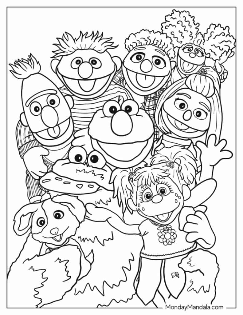 26 Sesame Street Coloring Pages (Free Pdf Printables) for Free Printable Coloring Pages Sesame Street Characters