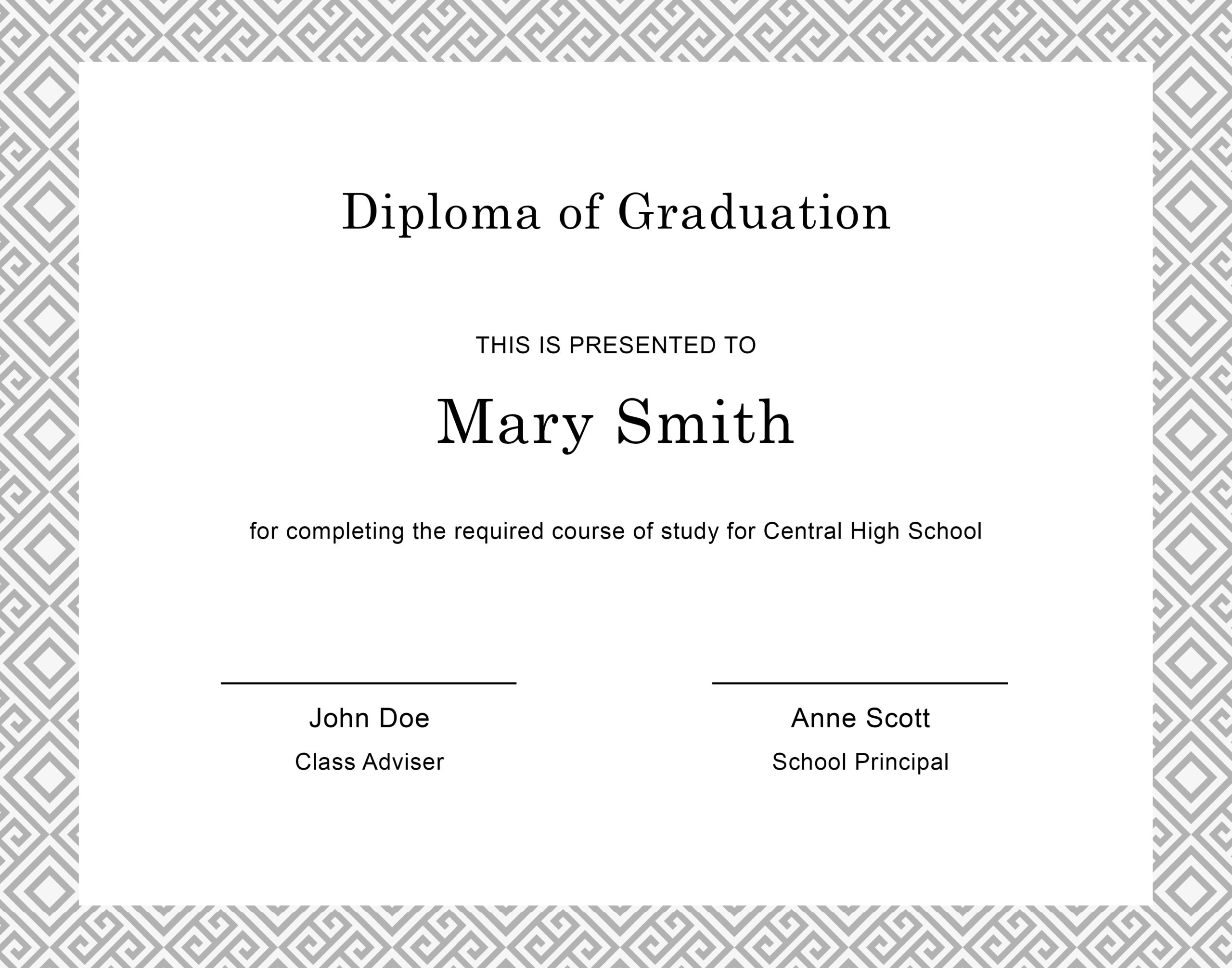 27 Real &amp;amp; Fake Diploma Templates (High School, College, Homeschool) pertaining to Free Printable Diploma Template