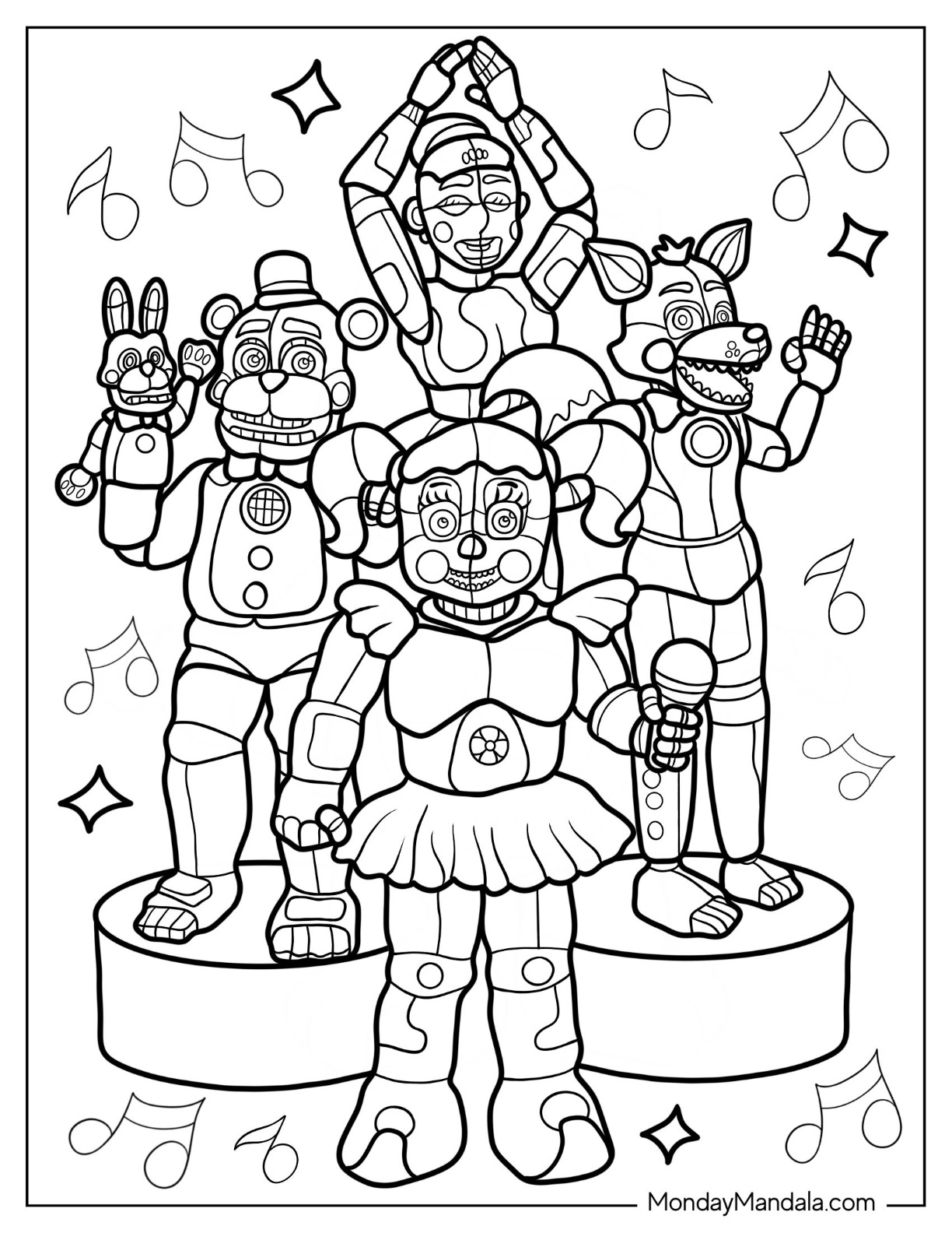 28 Five Nights At Freddie&amp;#039;S Coloring Pages (Free Pdf Printables) within Five Nights At Freddy&amp;#039;S Free Printables