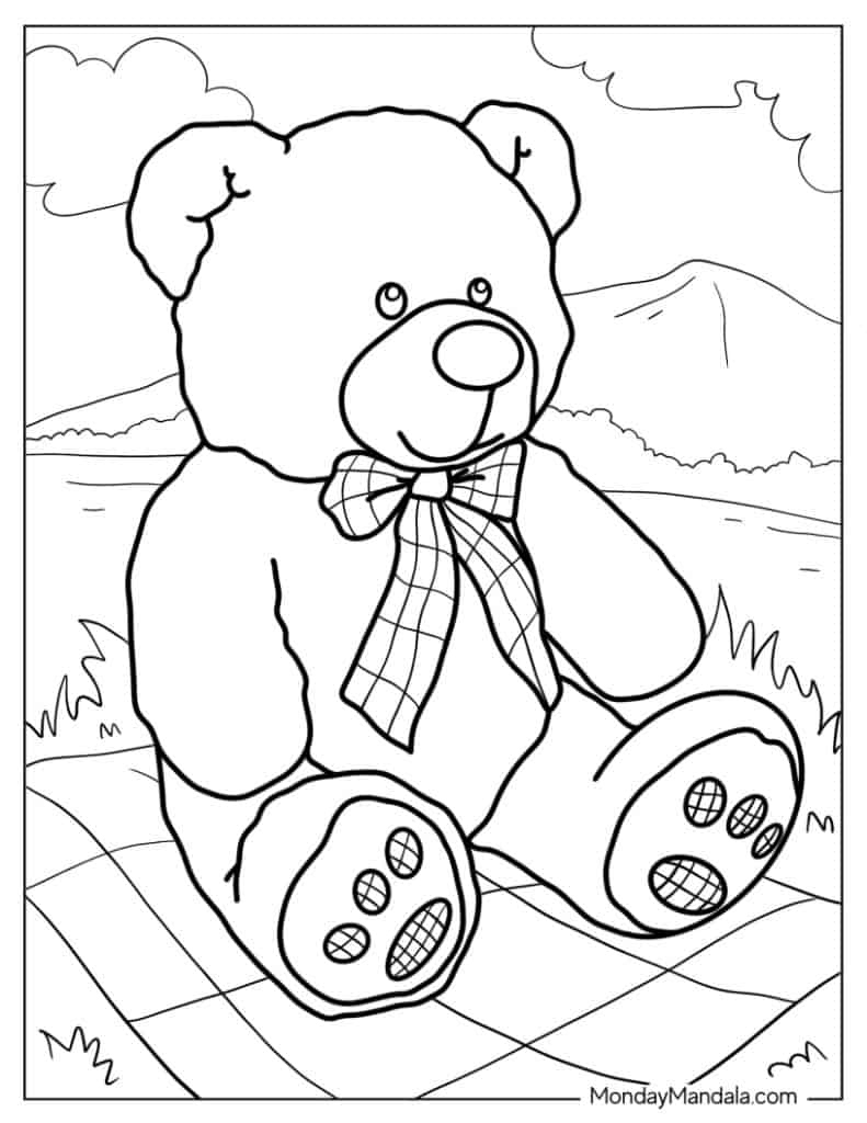 28 Teddy Bear Coloring Pages (Free Pdf Printables) in Teddy Bear Coloring Pages Free Printable