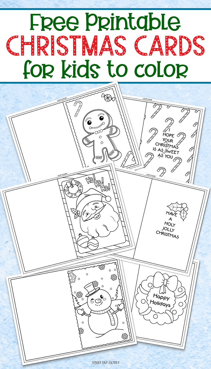 3 Free Printable Christmas Cards For Kids To Color | Sunny Day Family within Free Printable Christmas Cards to Color