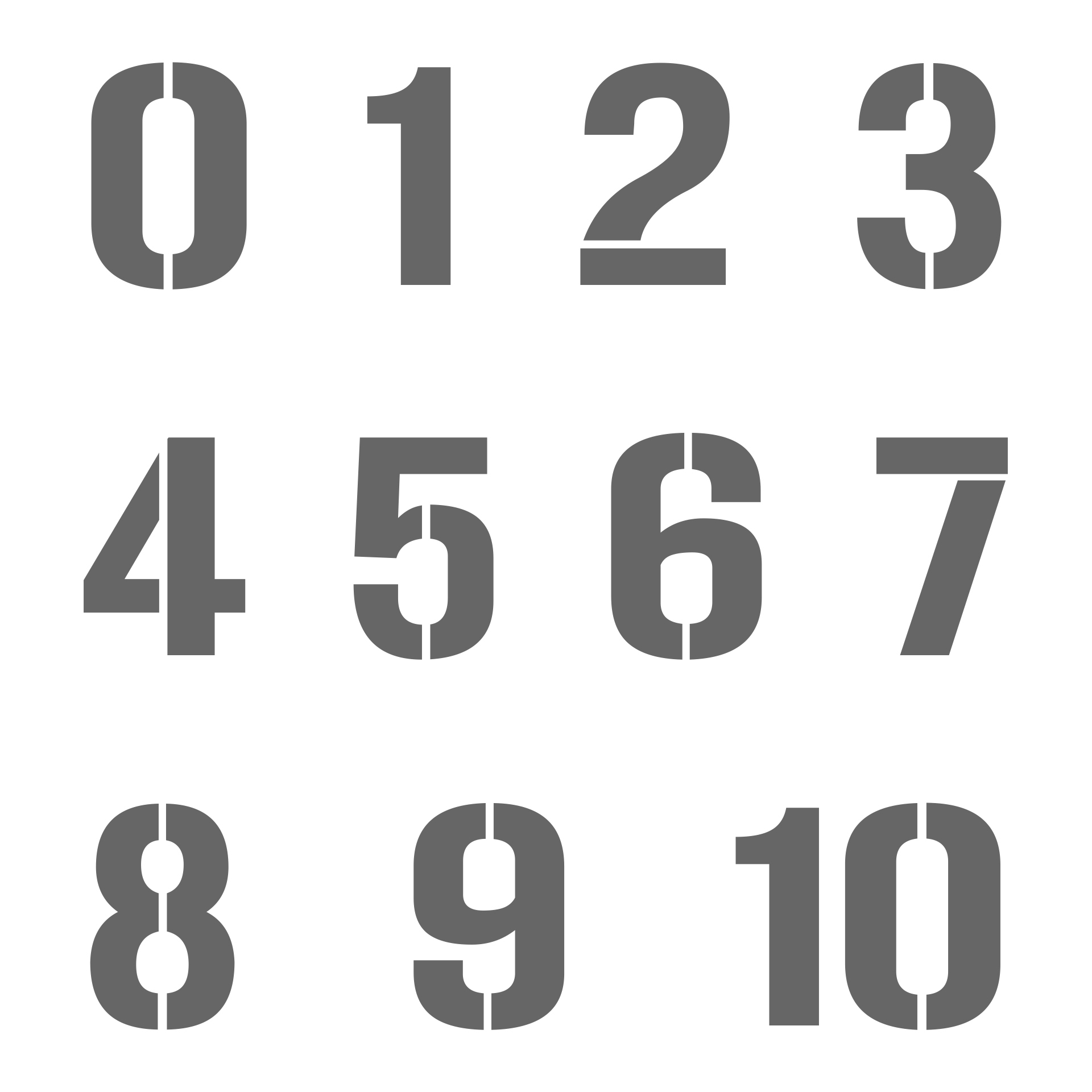3 Inch Stencils Numbers - 10 Free Pdf Printables | Printablee pertaining to Free Printable 3 Inch Number Stencils