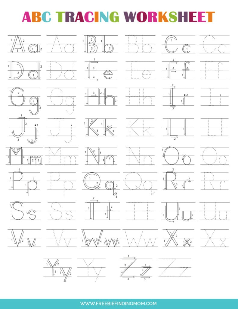 3 Printable Abc Tracing Worksheets (Pdf Downloads) - Freebie throughout Free Printable Abc Worksheets