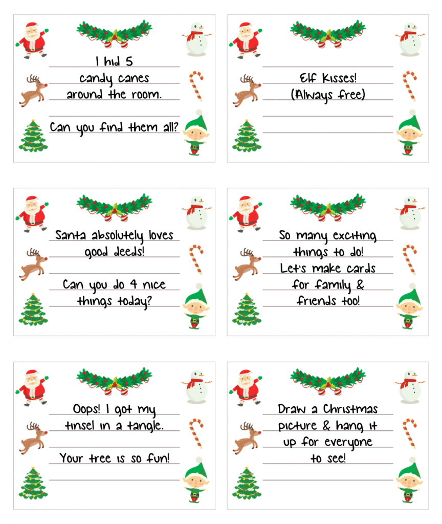 30 Free Elf On The Shelf Printable Notes within Free Printable Elf On The Shelf Notes