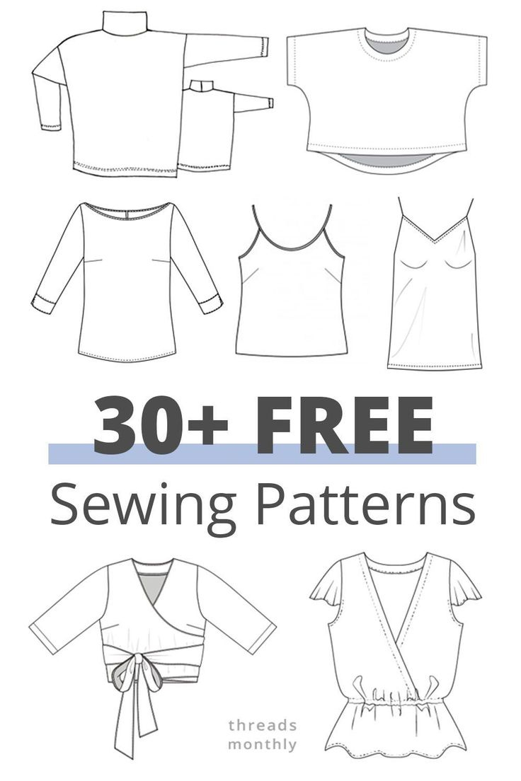 30 Free Sewing Patterns For Tops (Women) | Inc. Plus Size | T for Free Printable Blouse Sewing Patterns