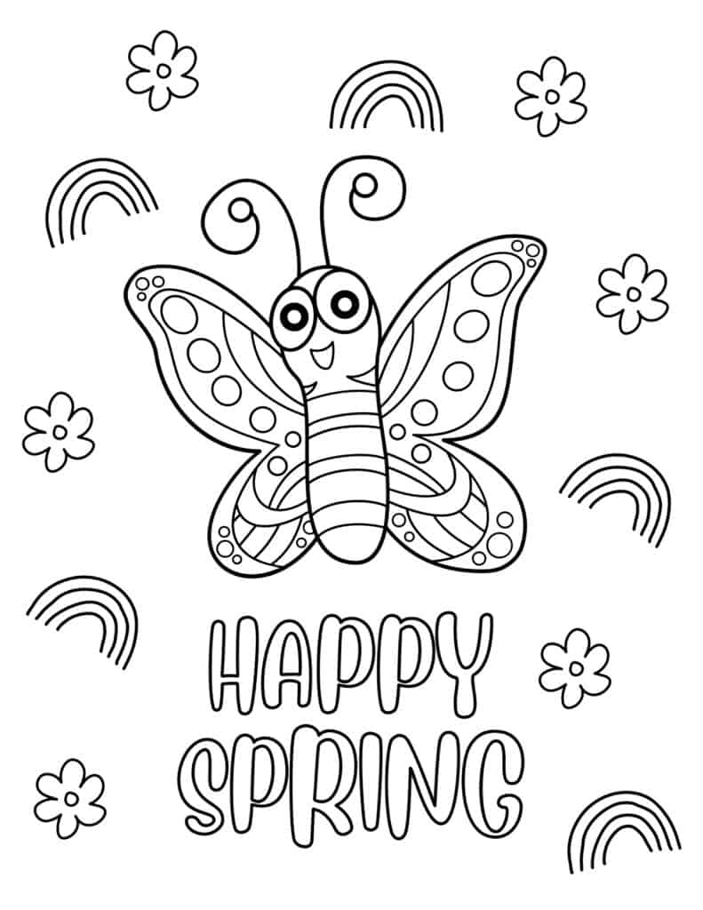 30 Free Spring Coloring Pages For Kids - Prudent Penny Pincher regarding Free Printable Spring Coloring Pages for Kindergarten