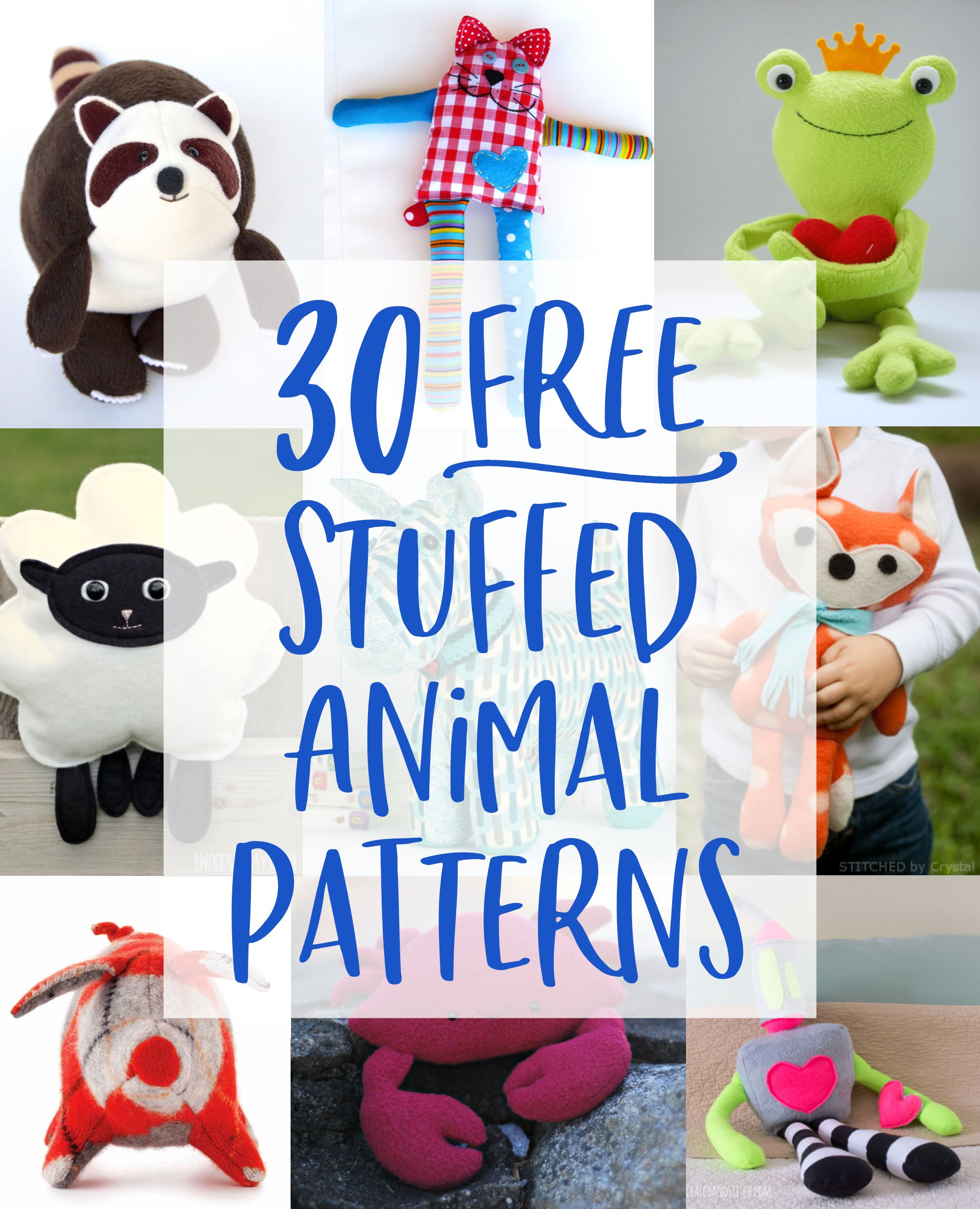 30 Free Stuffed Animal Patterns With Tutorials To Bring To Life regarding Free Printable Stuffed Animal Patterns