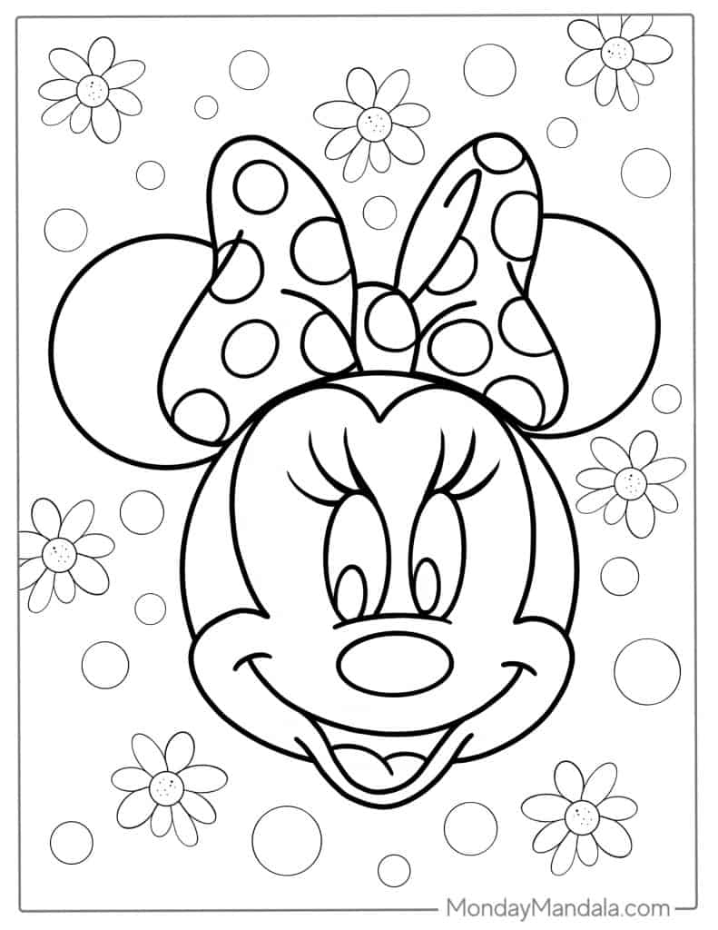 30 Minnie Mouse Coloring Pages (Free Pdf Printables) pertaining to Free Minnie Mouse Printables