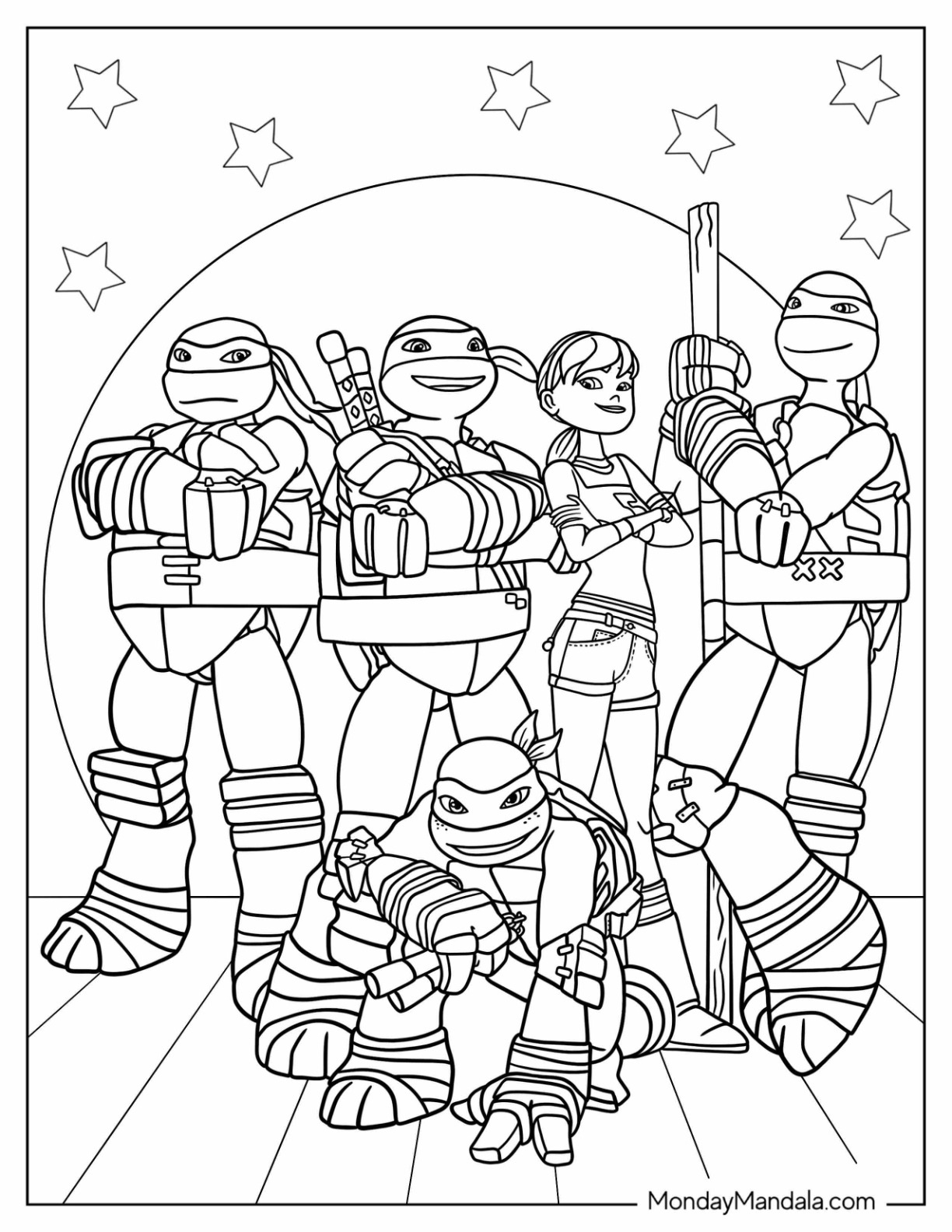 30 Ninja Turtles Coloring Pages (Free Pdf Printables) with regard to Free Ninja Turtle Printables