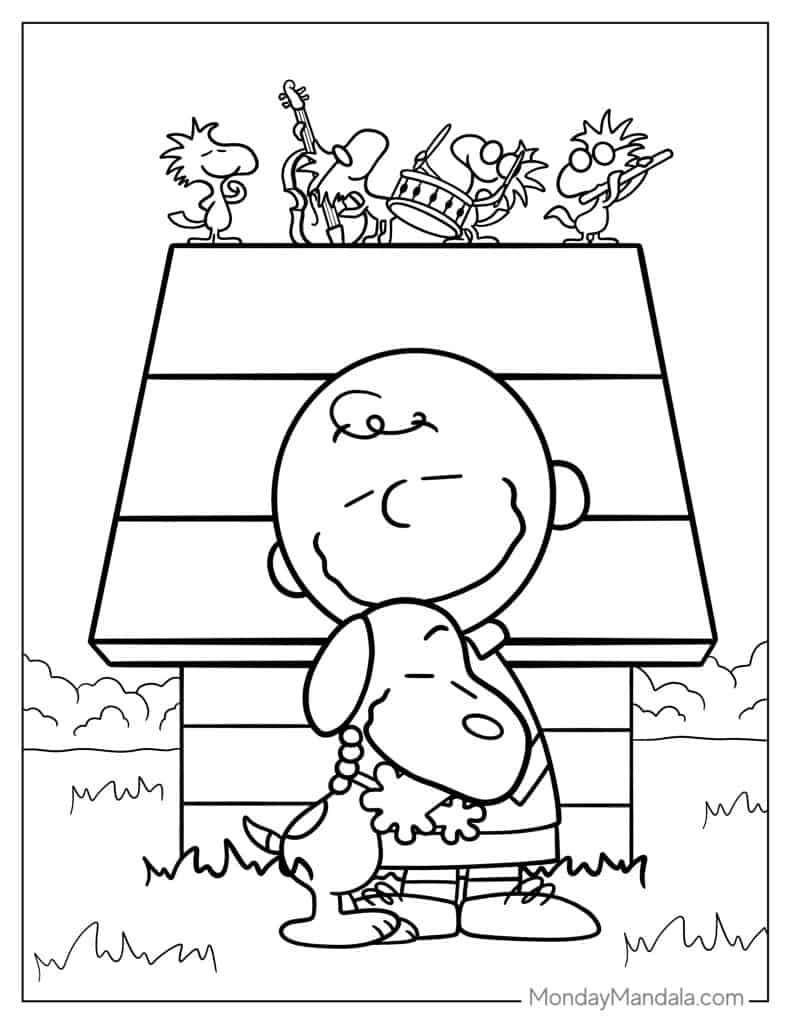 32 Peanuts &amp;amp; Snoopy Coloring Pages (Free Pdf Printables) with Free Printable Charlie Brown Halloween Coloring Pages