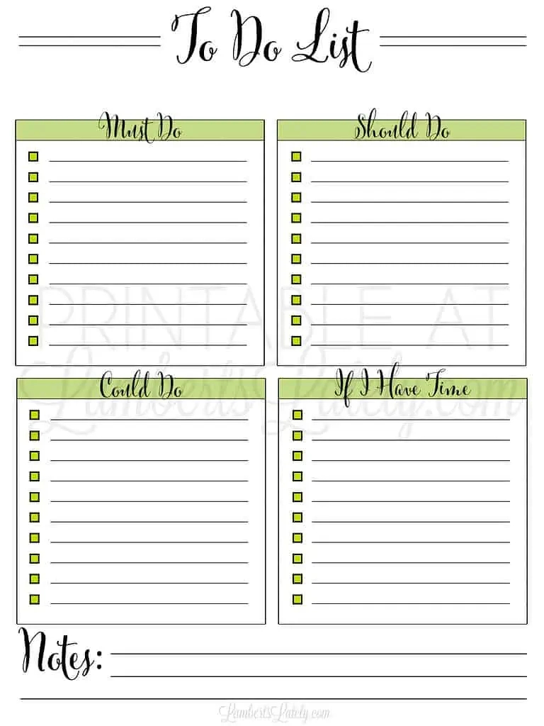 33 Free Printable To Do List Templates | Lamberts Lately inside Free Printable to Do Lists to Get Organized