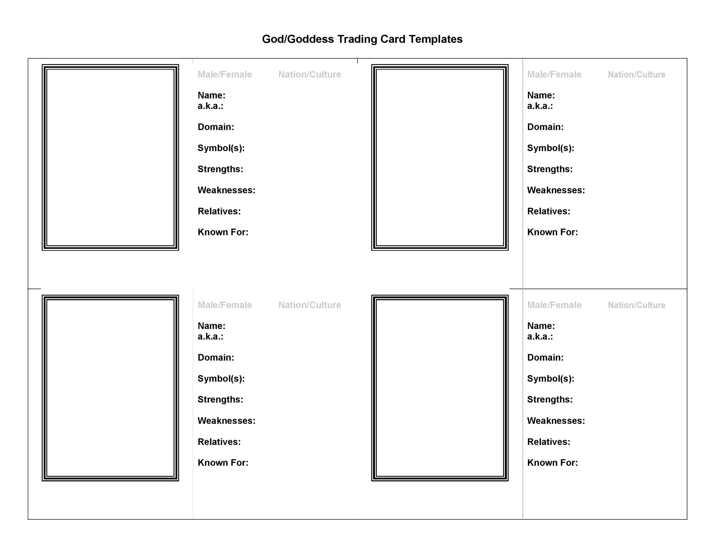 33 Free Trading Card Templates (Baseball, Football, Etc..) ᐅ in Free Printable Baseball Card Template