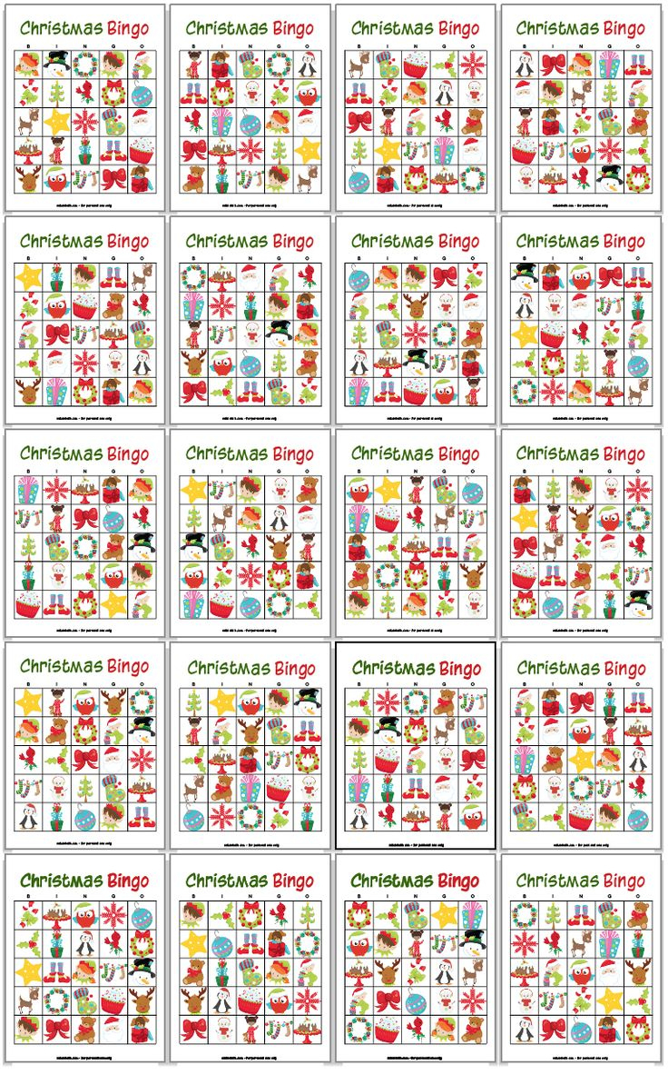 34 Printable Christmas Bingo Cards | Christmas Bingo, Printable inside 20 Free Printable Christmas Bingo Cards