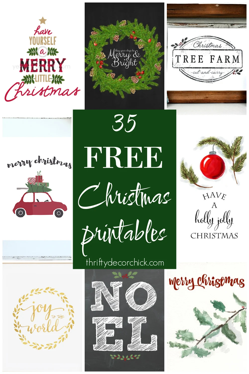 35 Free Christmas Printables To Deck Your Halls | Thrifty Decor inside Free Holiday Printables