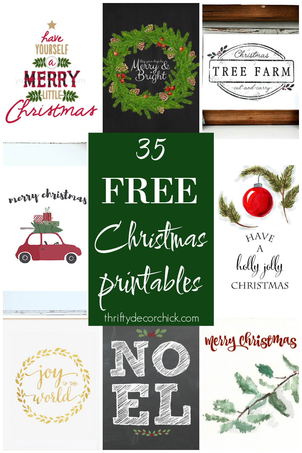 35 Free Christmas Printables To Deck Your Halls | Thrifty Decor intended for Free Christmas Printables