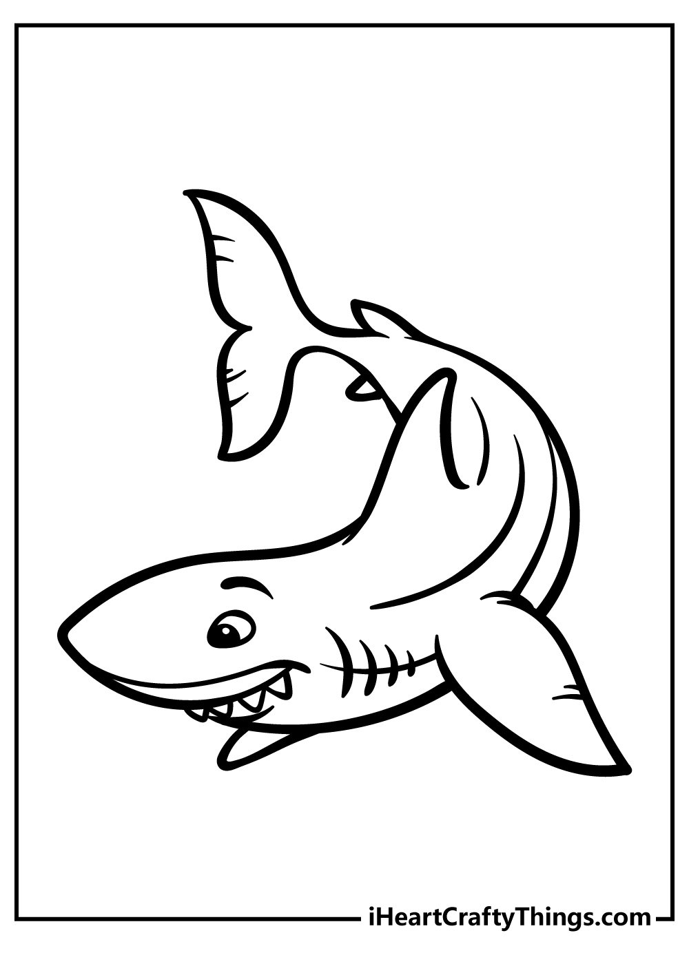 35 Shark Coloring Pages (100% Free Printables) for Free Shark Printables