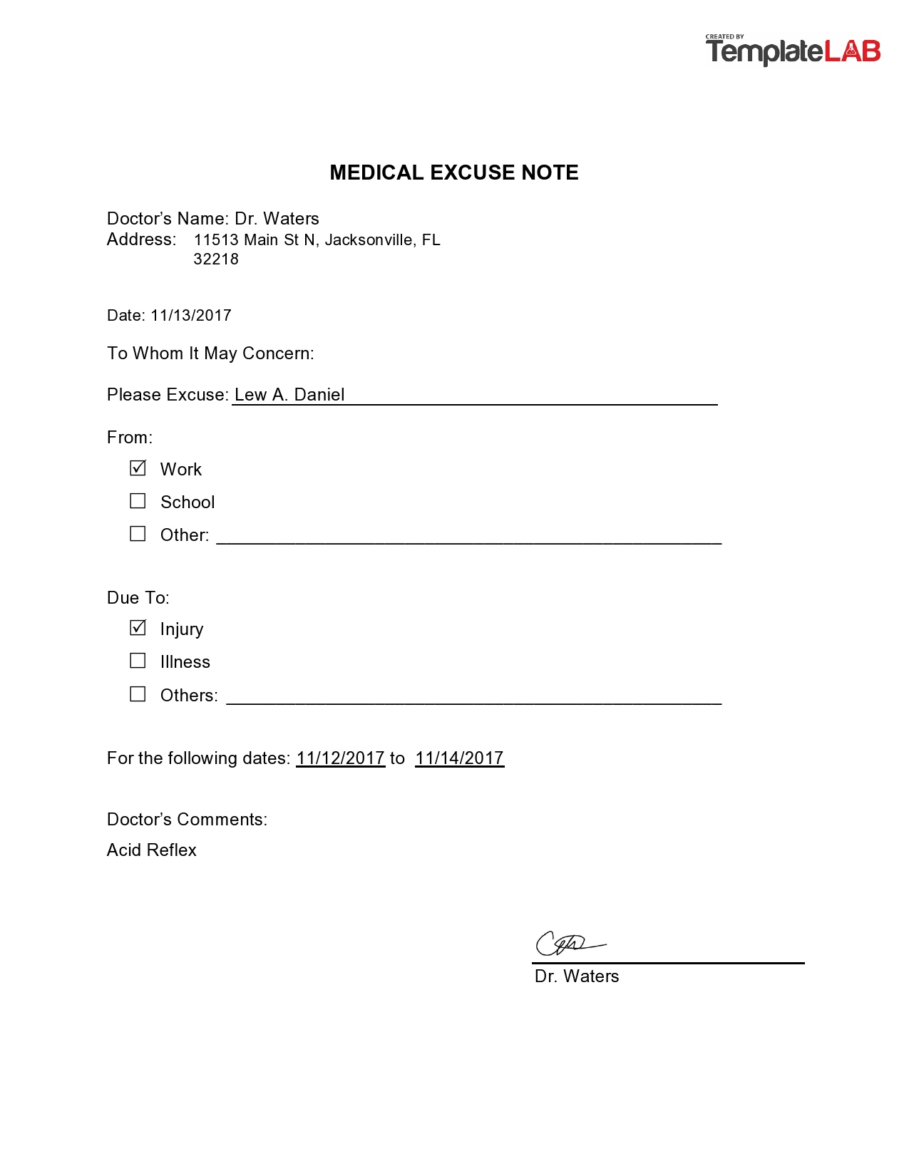 36 Free Doctor Note Templates [For Work Or School] with Doctor Notes For Free Printable