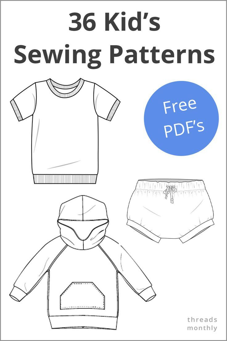 36 Free Printable Sewing Patterns For Kids, Babies &amp; Toddlers inside Free Printable Sewing Patterns for Kids