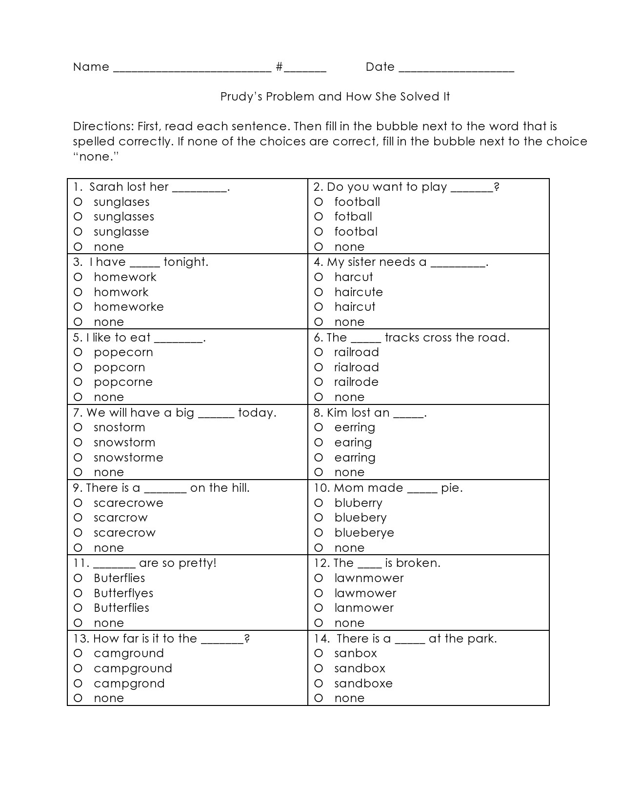 38 Printable Spelling Test Templates [Word &amp; Pdf] ᐅ Templatelab pertaining to Free Printable Multiple Choice Spelling Test Maker