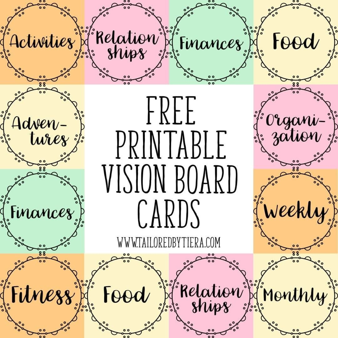 39 Free Vision Board Printables To Inspire Your Dreams | Free intended for Free Vision Board Printables