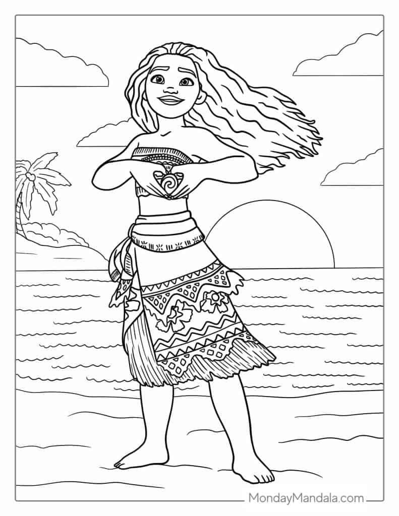 39 Moana Coloring Pages (Free Pdf Printables) with Moana Coloring Pages Free Printable