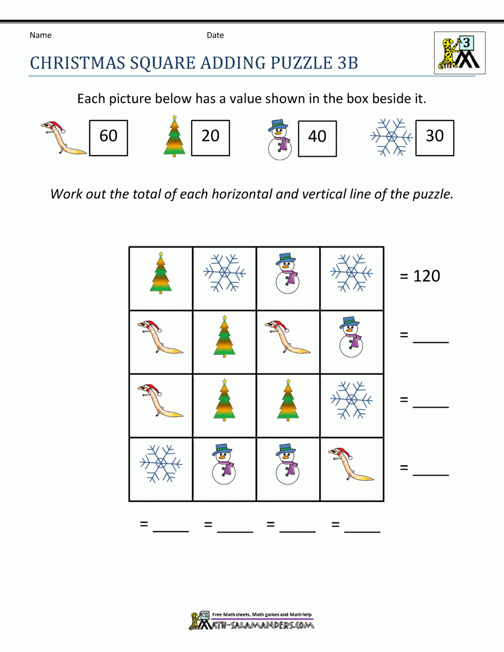 3Rd Grade Christmas Math Worksheets within Free Printable Christmas Worksheets for Third Grade