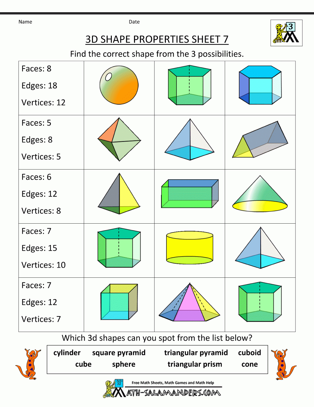 3Rd Grade Geometry Worksheets regarding Free Printable Geometry Worksheets for 3rd Grade