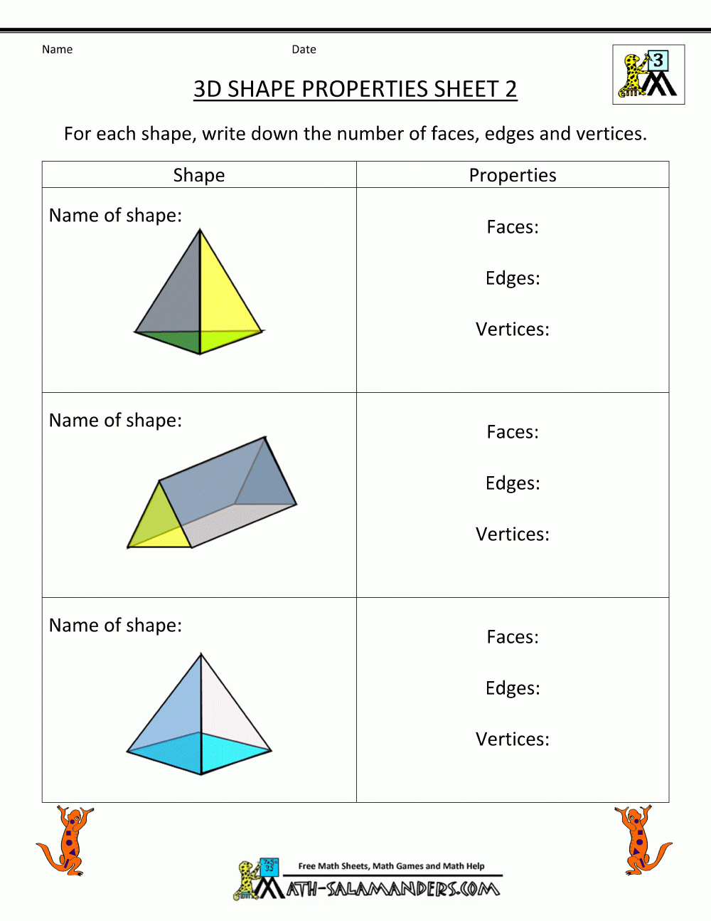 3Rd Grade Geometry Worksheets with regard to Free Printable Geometry Worksheets For 3Rd Grade