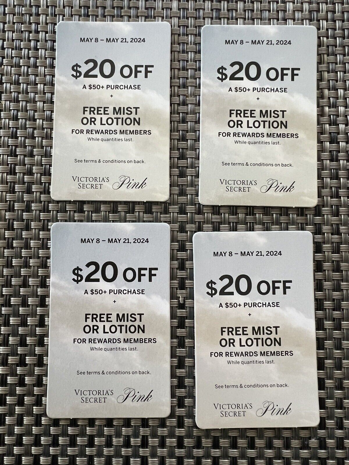 4 Victoria&amp;#039;S Secret Reward Cupon $20 Off $50 + Mist/Lotion Purchase May 8/May21 with Free Printable Coupons Victoria Secret