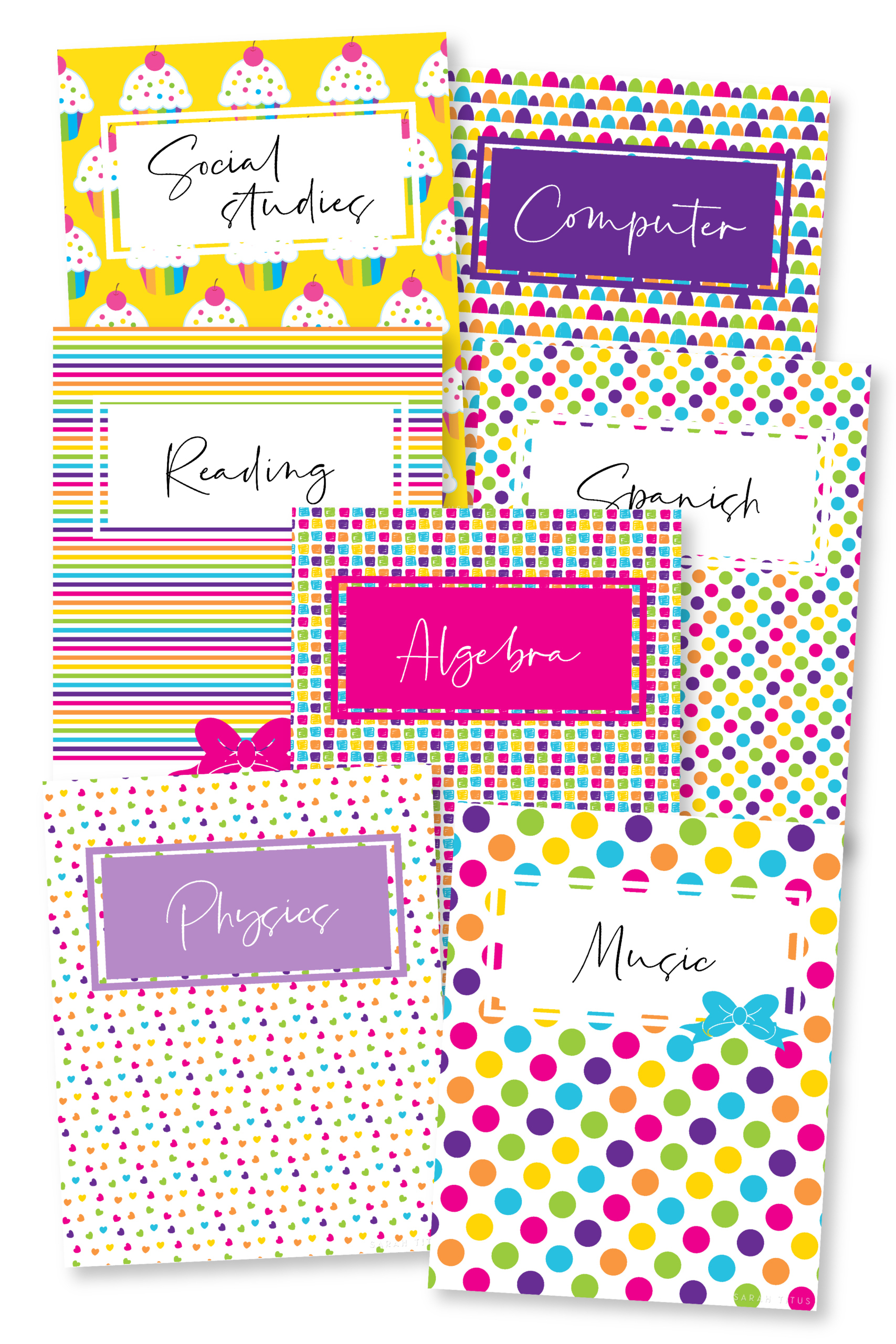 40+ Binder Covers Printables - Sarah Titus within Free Printable School Binder Covers