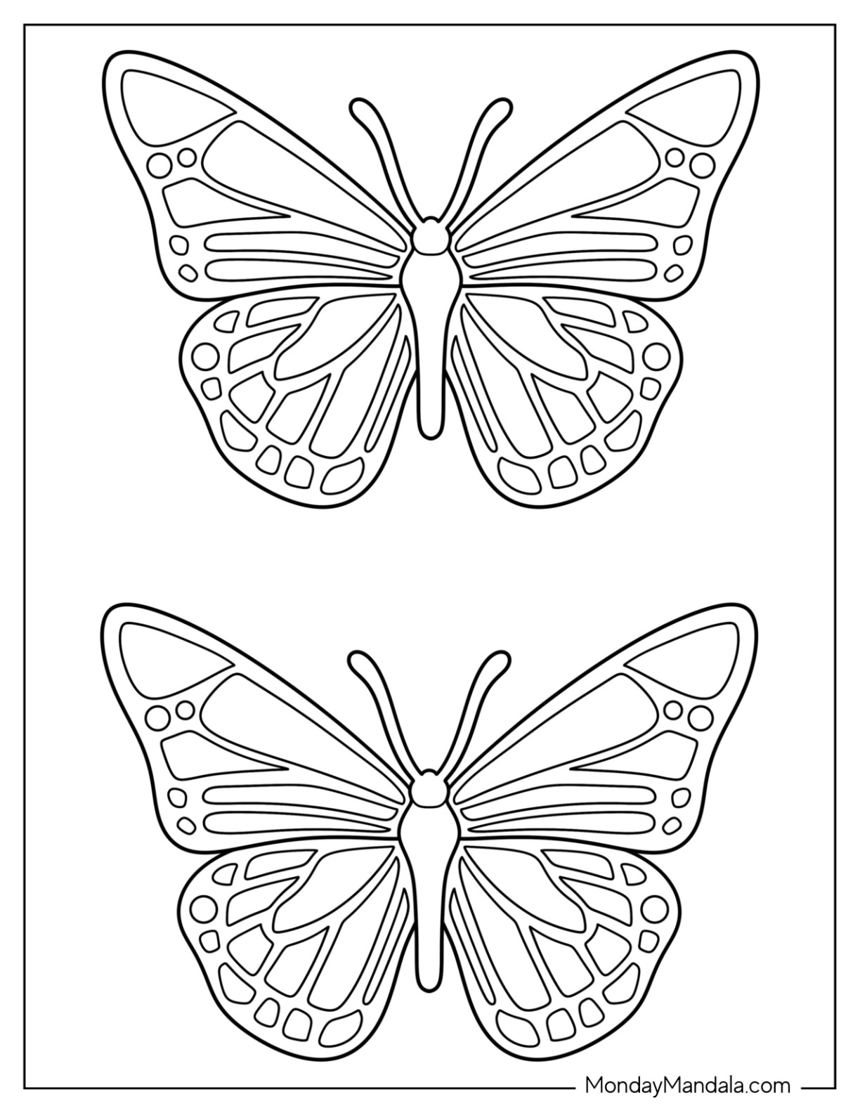 40 Butterfly Templates (Free Pdf Printables) for Free Printable Images Of Butterflies