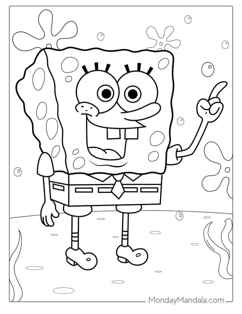 40 Spongebob Coloring Pages (Free Pdf Printables) regarding Spongebob Squarepants Coloring Pages Free Printable