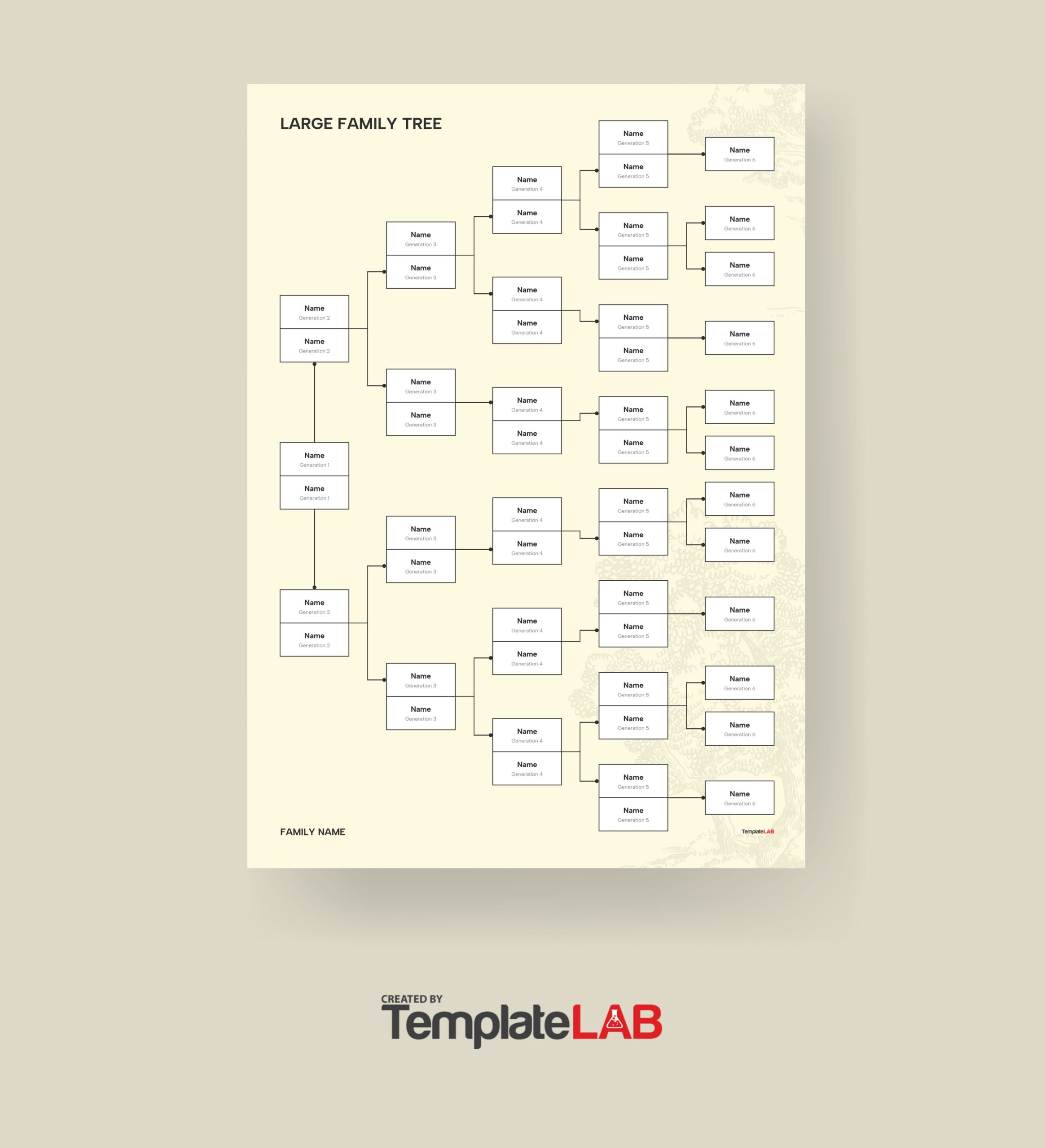 41 Free Family Tree Templates (Word, Excel, Pdf, Powerpoint) for Free Printable Family Tree Template 4 Generations