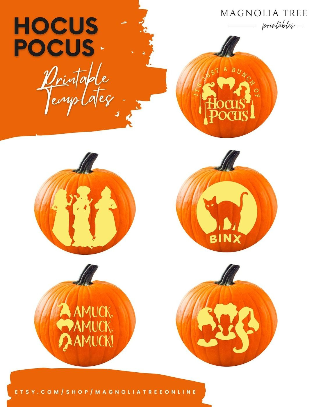 41+ Hocus Pocus Pumpkin Stencils For 2023 - Mom. Wife. Busy Life with regard to Free Online Pumpkin Carving Patterns Printable